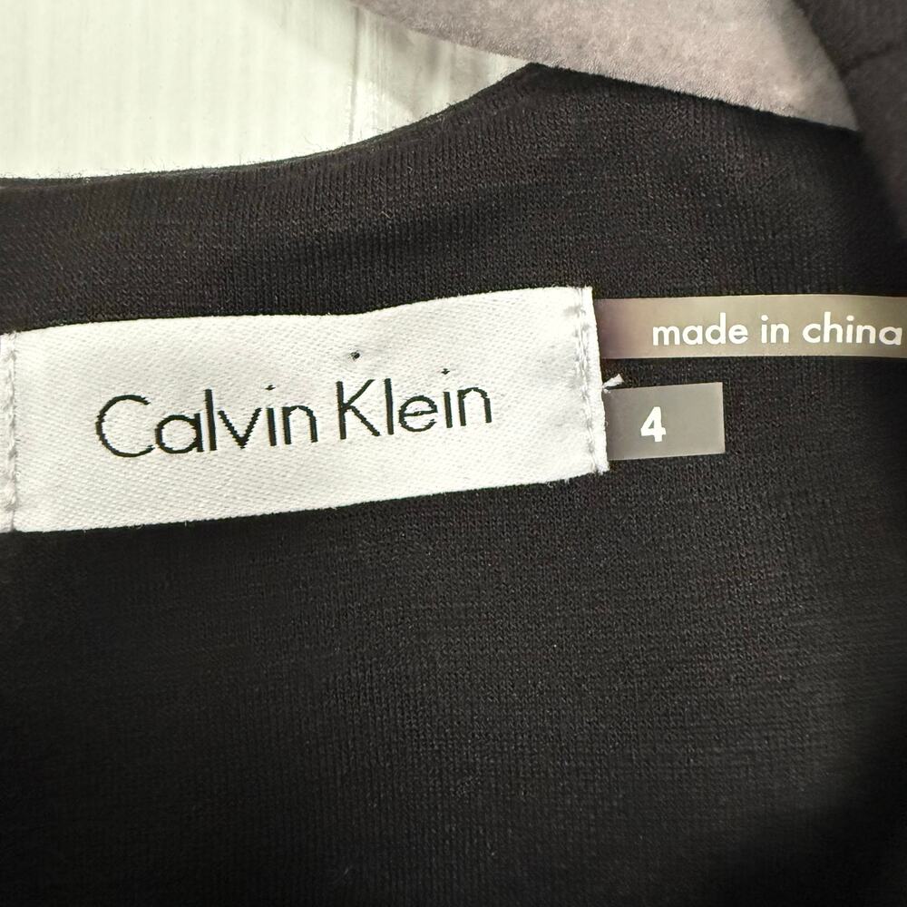 Calvin Klein New Women's Colorblock Taupe/Black Sleeveless Dress Size 4 - Picture 6 of 13